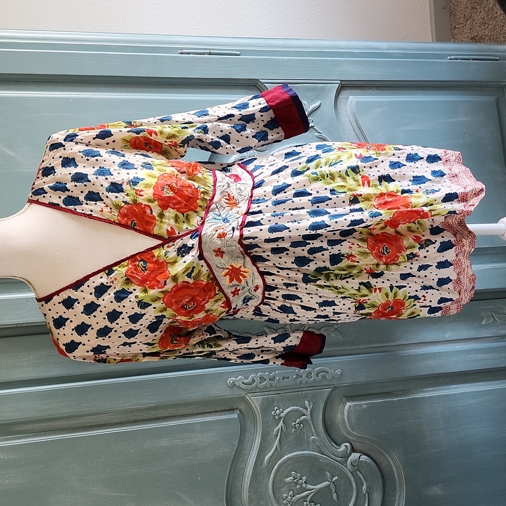 Johnny Was silk blouse with defects